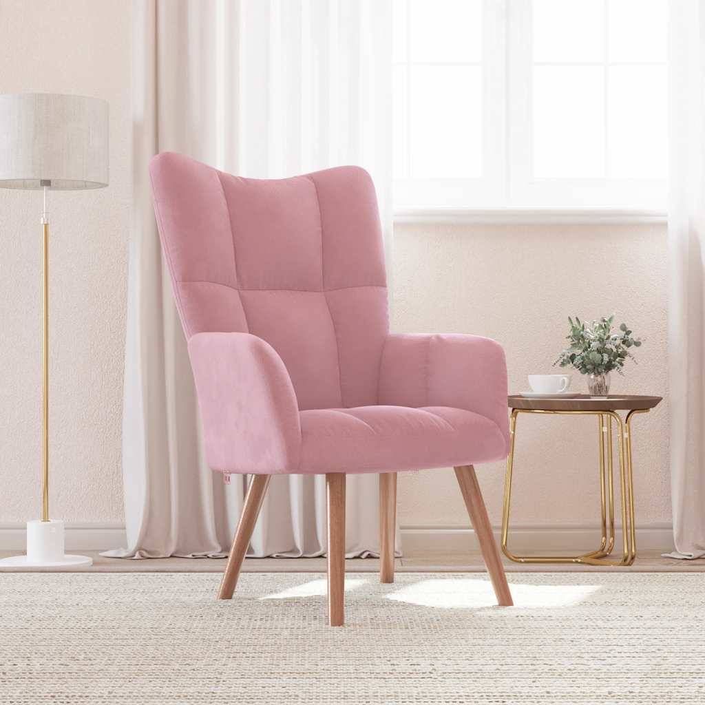 vidaXL Relaxsessel Rosa Samt