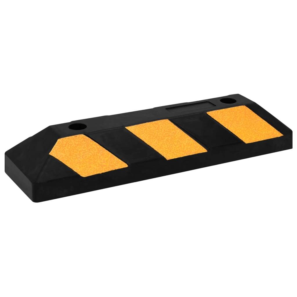 vidaXL Reflektierende Parkblöcke 2 Stk. 56x15x10 cm Gummi