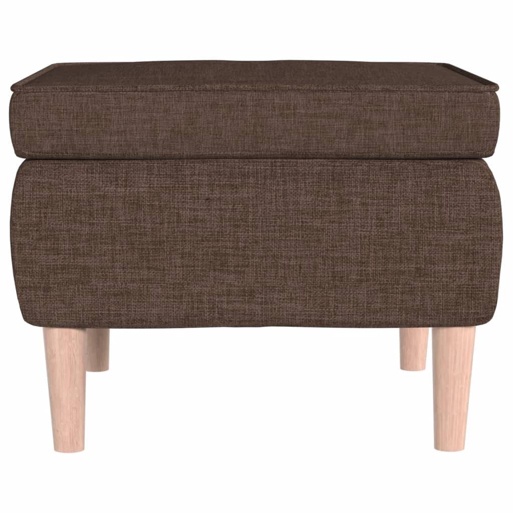 vidaXL Hocker mit Holzbeinen Braun Stoff