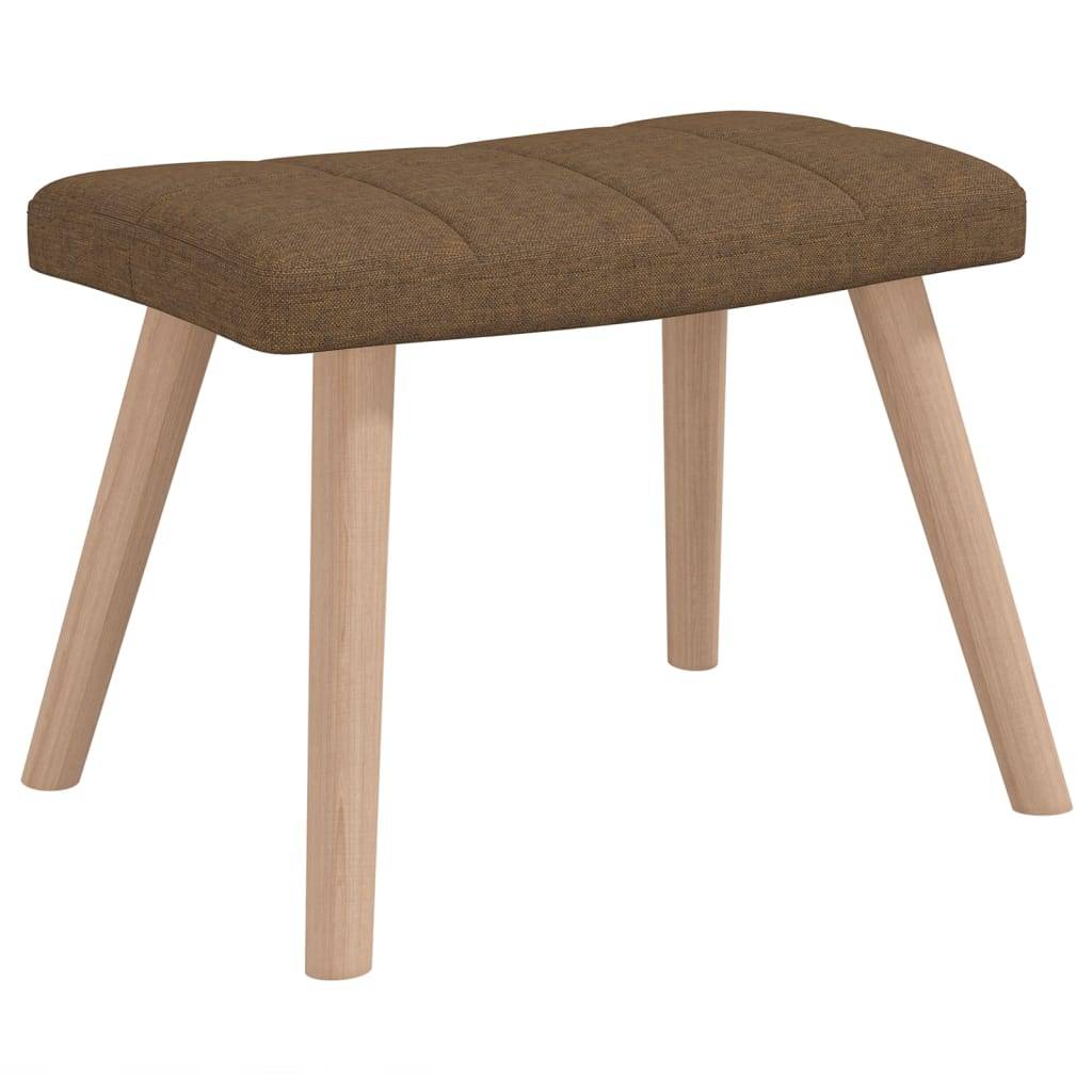 vidaXL Schaukelstuhl mit Hocker Stoff Braun