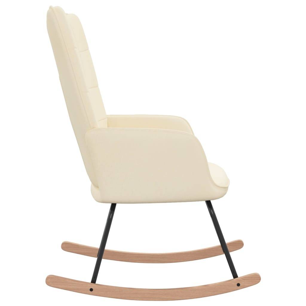 vidaXL Schaukelstuhl Creme Stoff