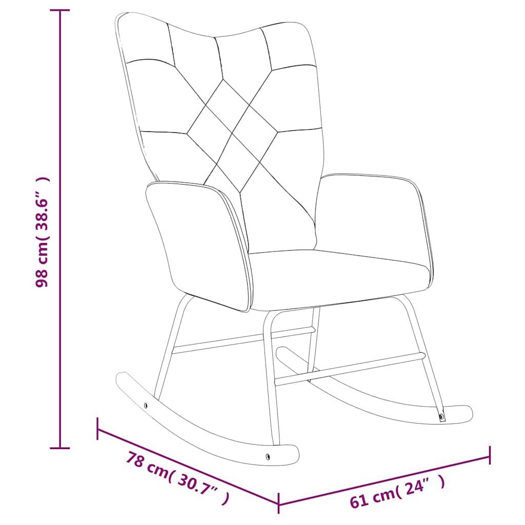 vidaXL Schaukelstuhl mit Hocker Patchwork Stoff