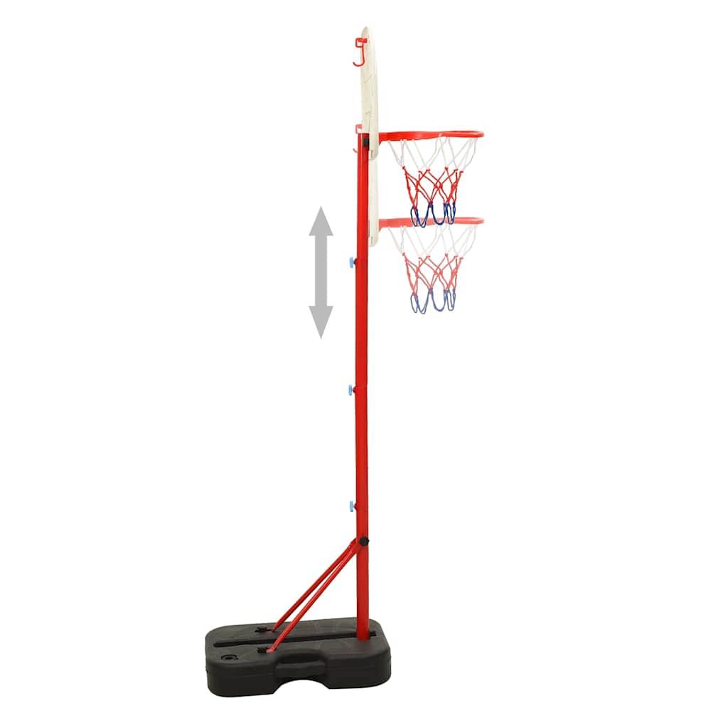 vidaXL Tragbares Basketball-Spielset Verstellbar 138,5-166 cm