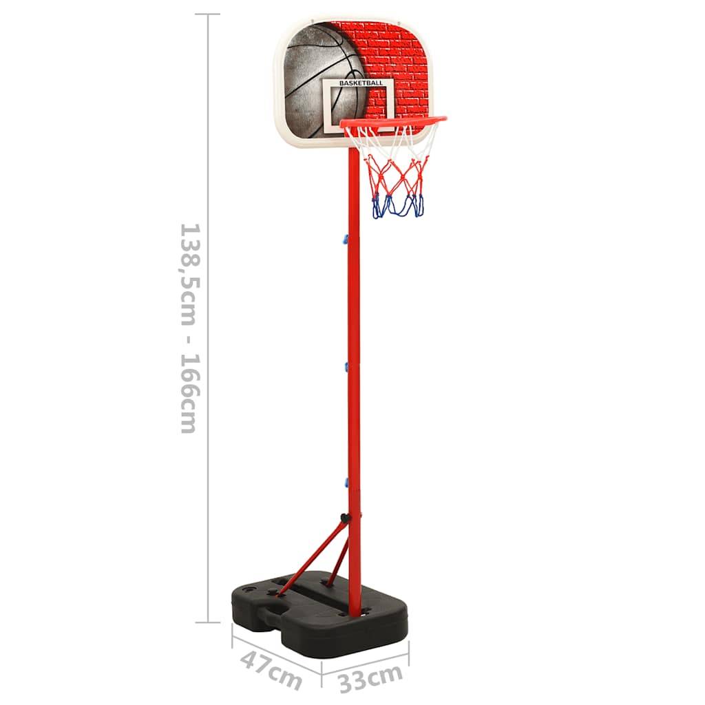 vidaXL Tragbares Basketball-Spielset Verstellbar 138,5-166 cm