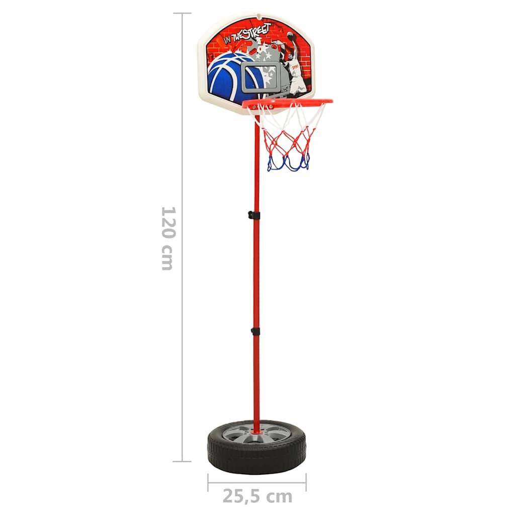 vidaXL Kinder Basketball Spiel-Set Verstellbar 120 cm
