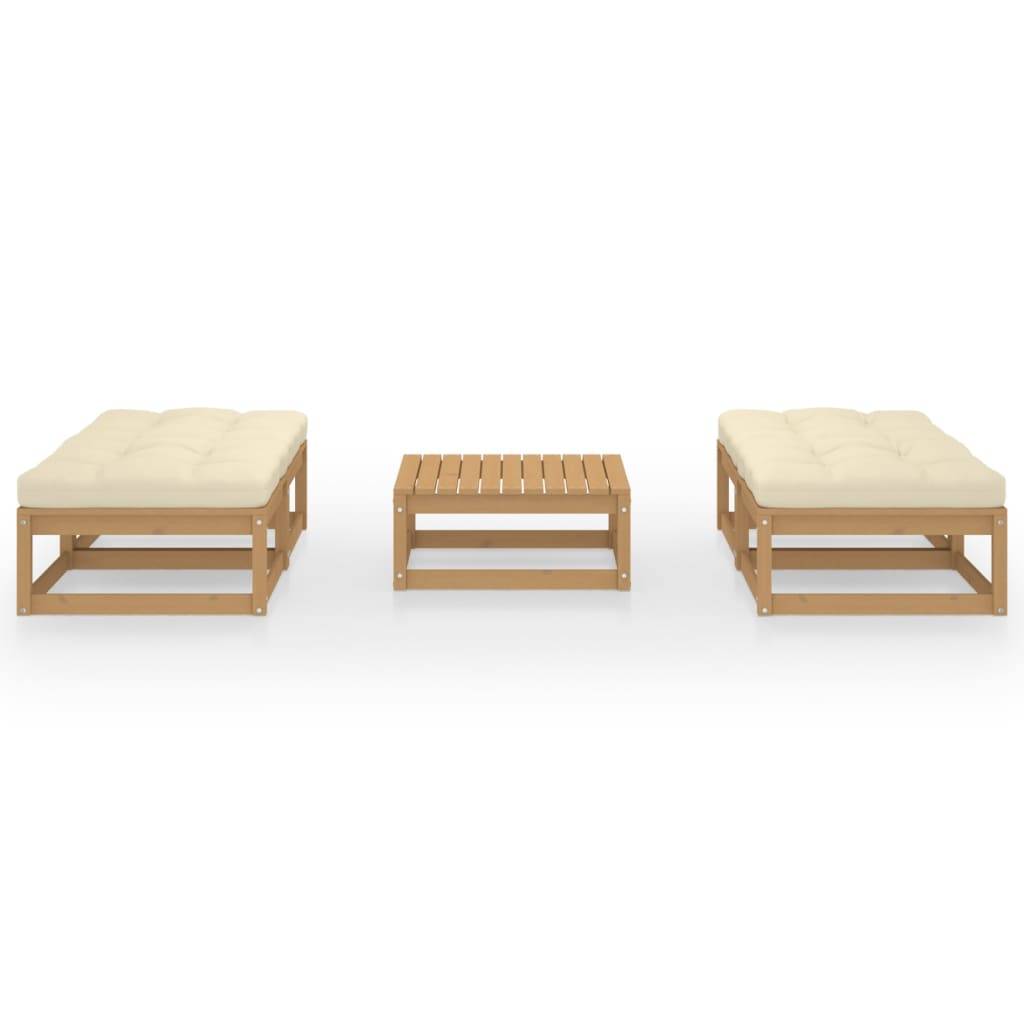 vidaXL 5-tlg. Garten-Lounge-Set mit Kissen Kiefer Massivholz