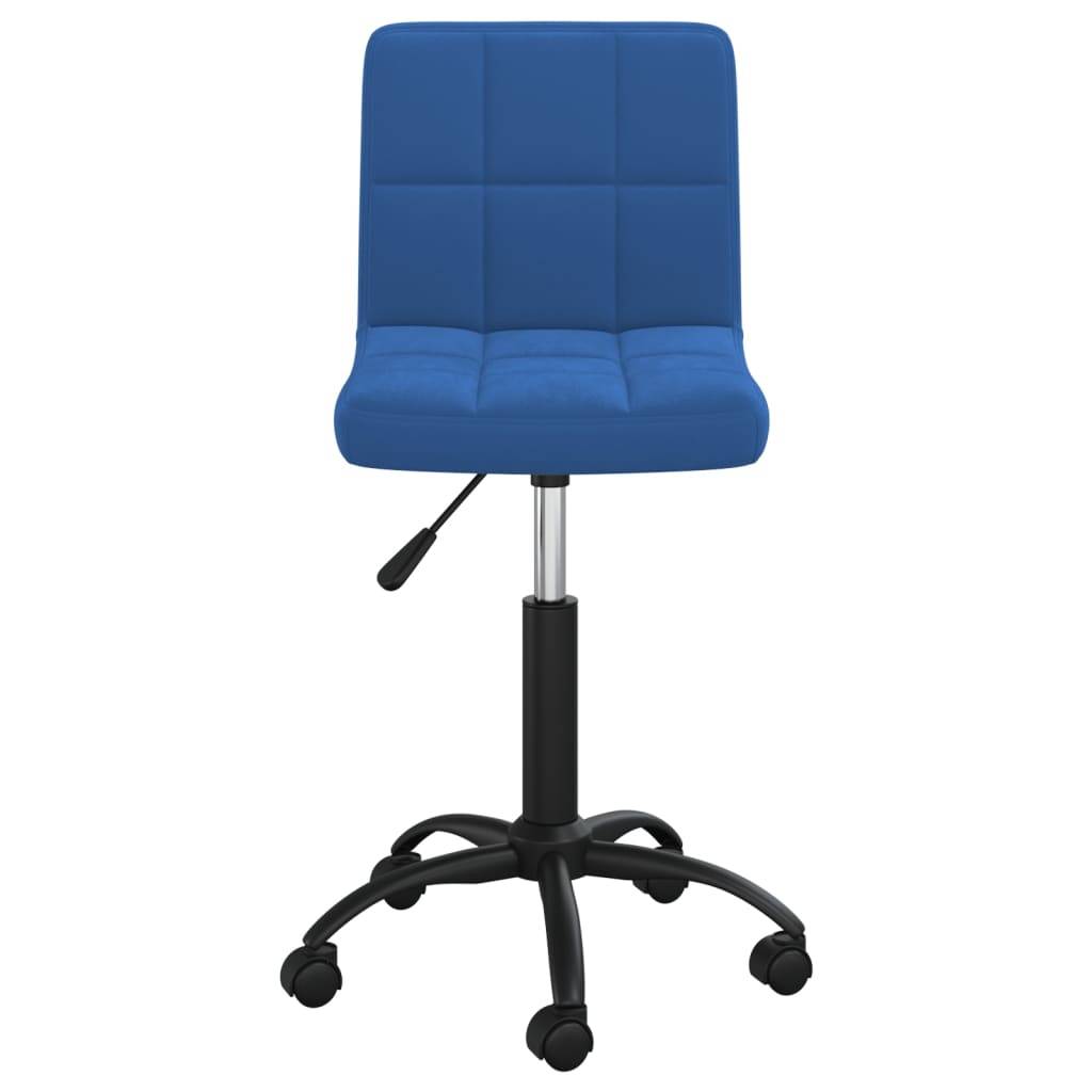vidaXL Esszimmerstuhl Drehbar Blau Samt