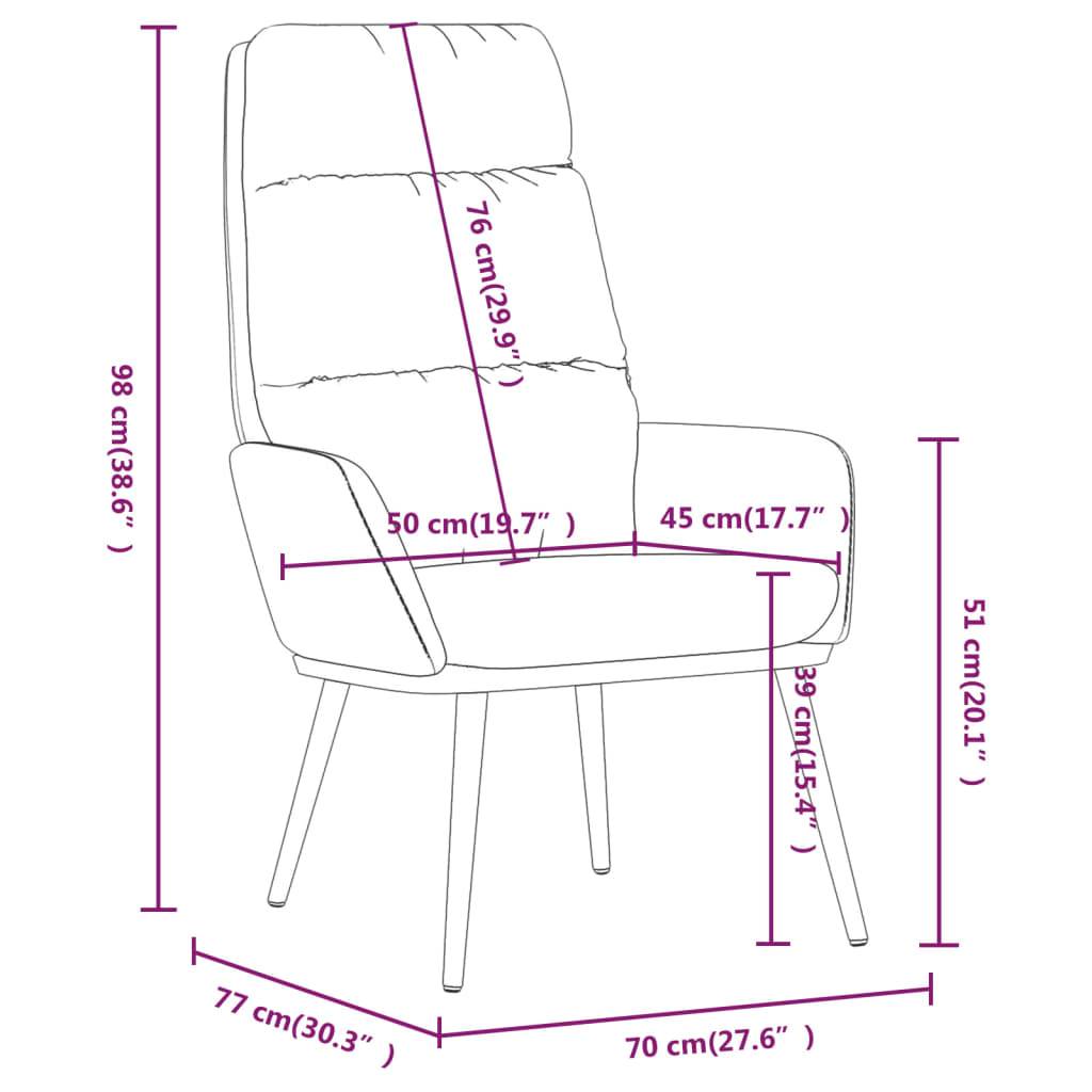 vidaXL Relaxsessel mit Hocker Dunkelgrau Stoff und Kunstleder
