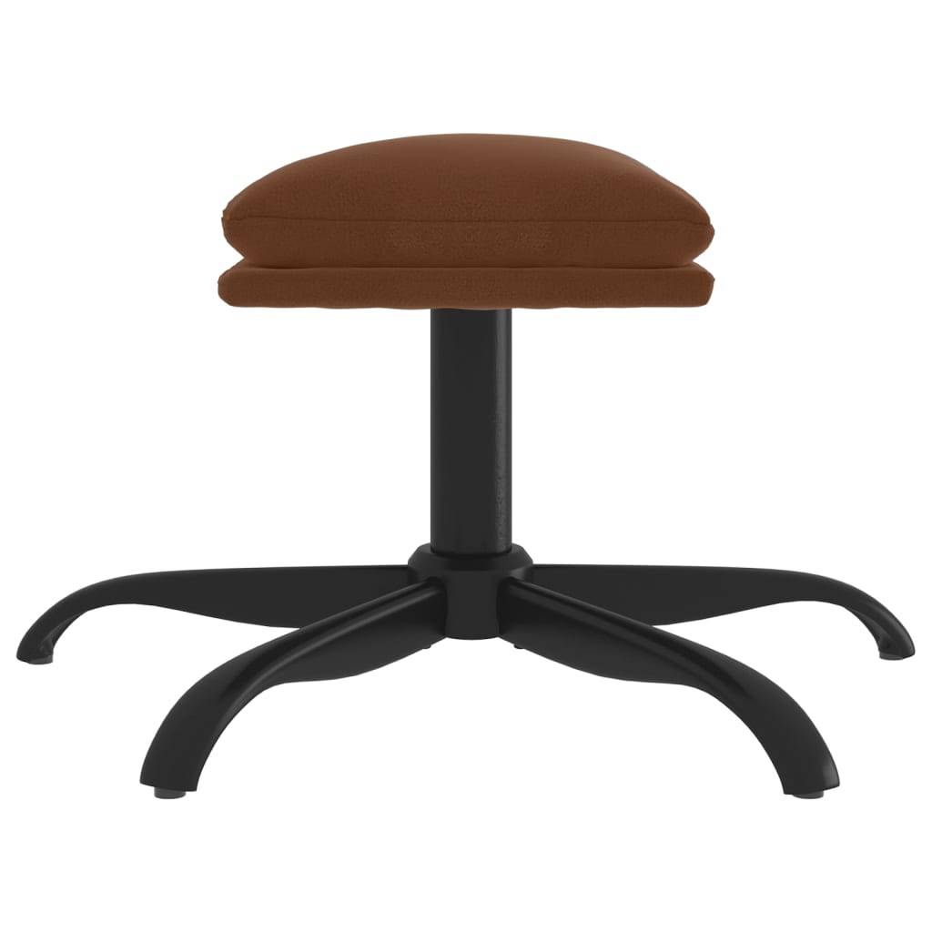 vidaXL Fußhocker Braun 60x60x36 cm Mikrofasergewebe