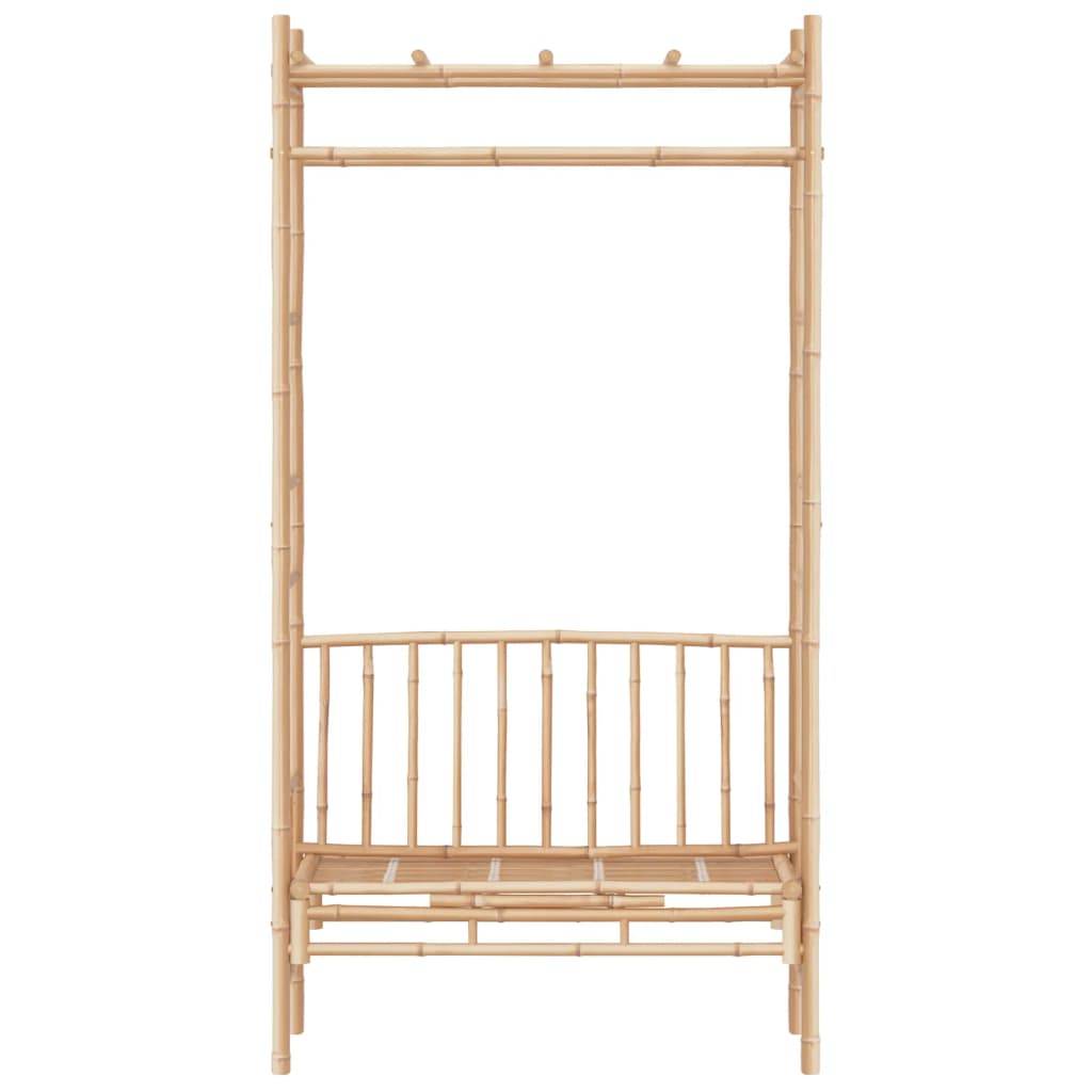vidaXL Gartenbank mit Pergola 116 cm Bambus