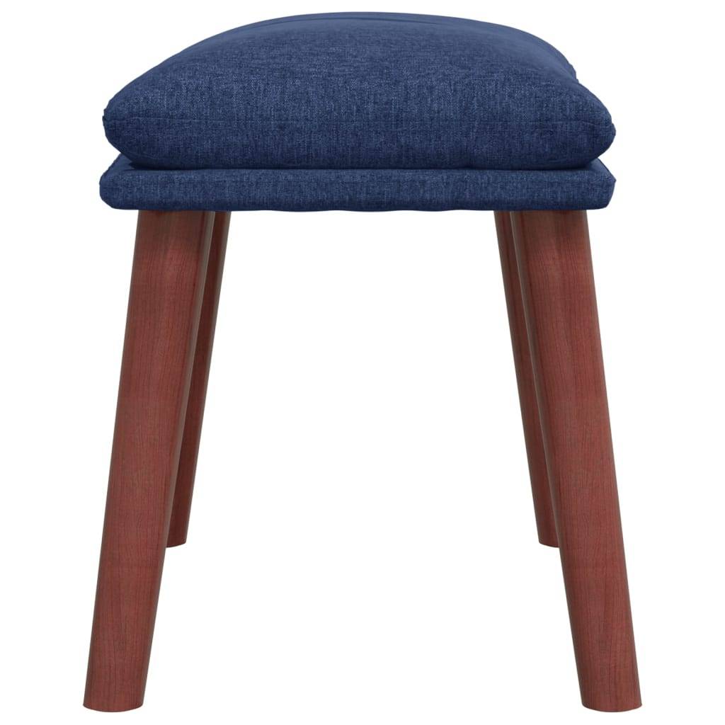 vidaXL Fußhocker Blau 45x29,5x35 cm Stoff