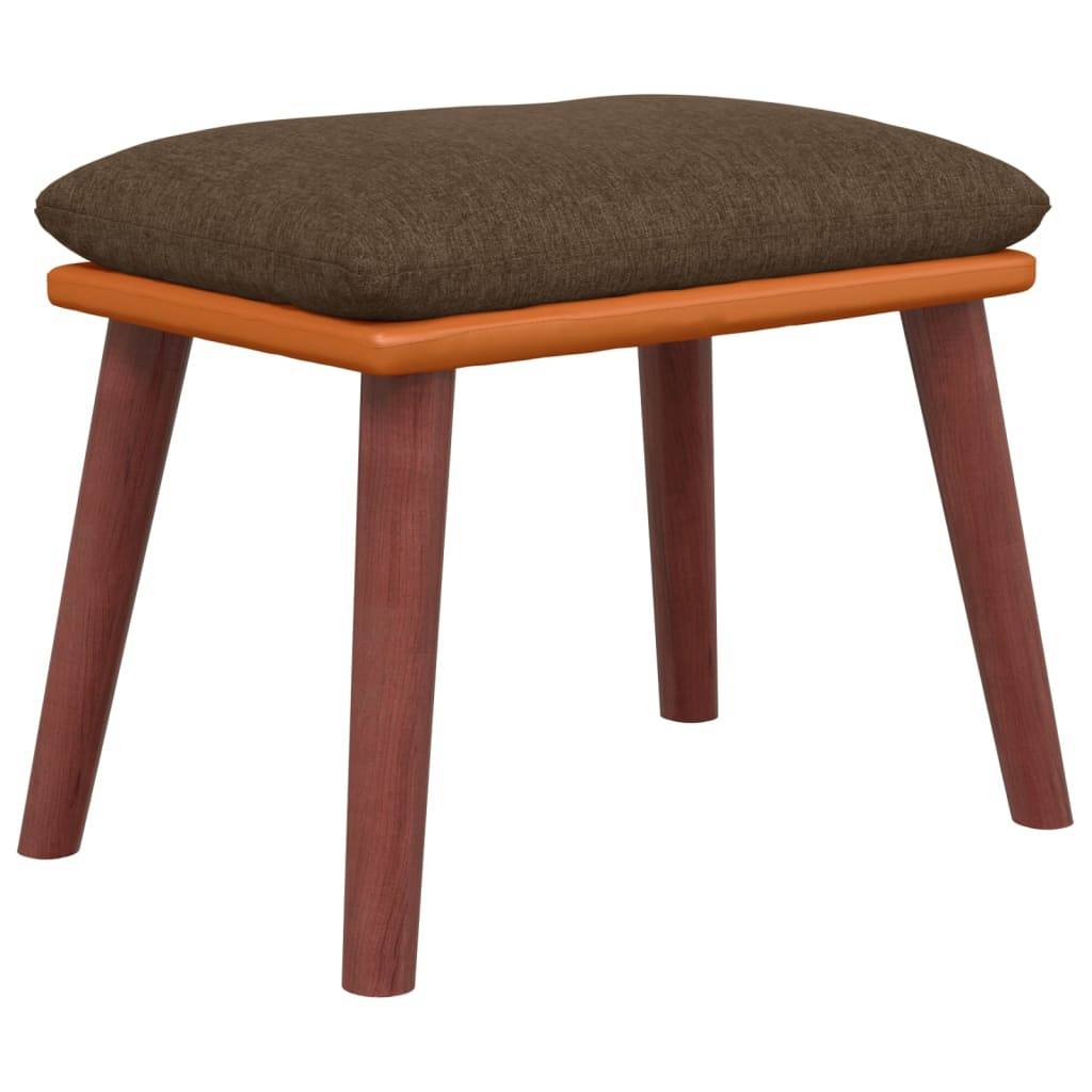 vidaXL Fußhocker Braun 45x29,5x35 cm Stoff und Kunstleder