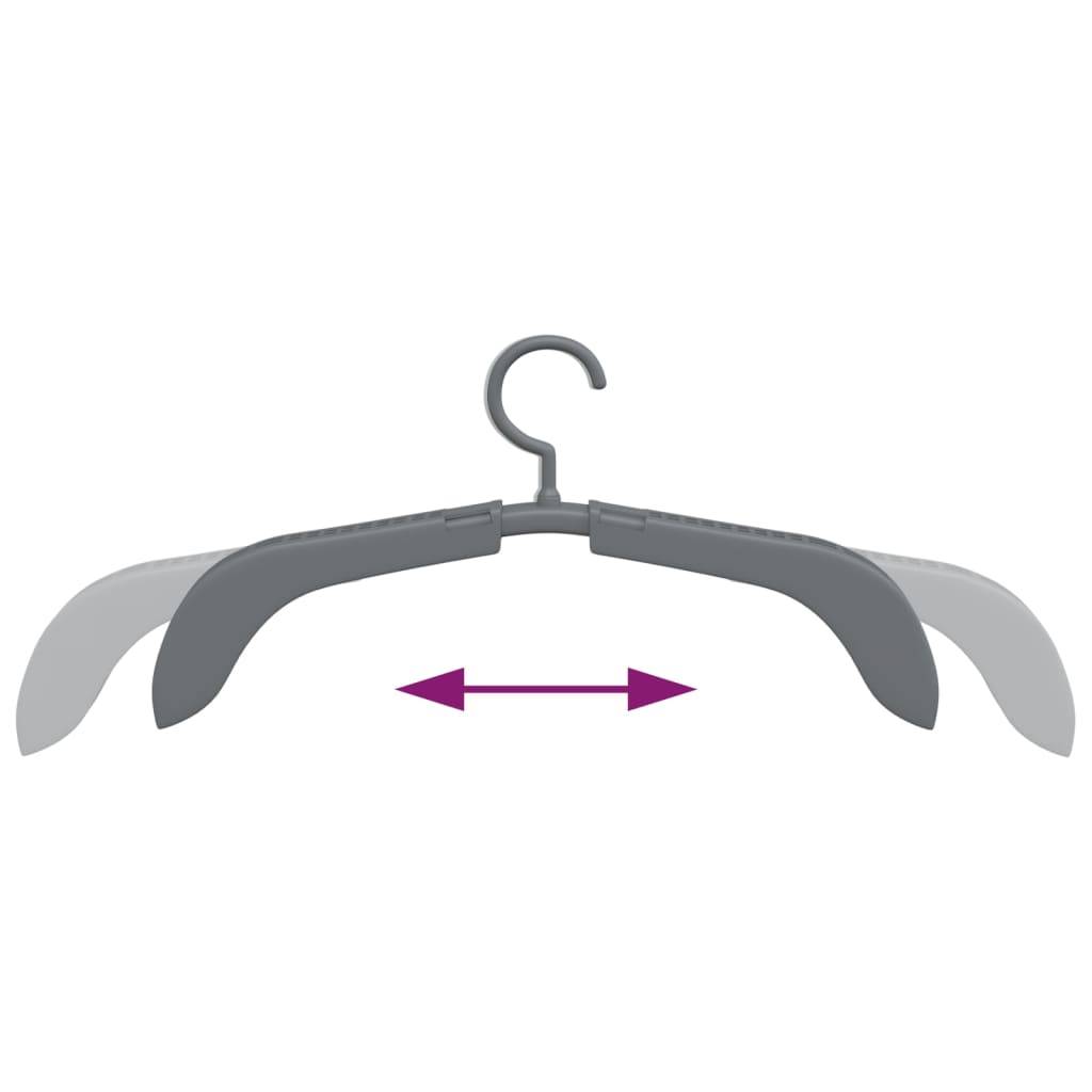 vidaXL Ausziehbare Kleiderbügel 10 Stk. Grau