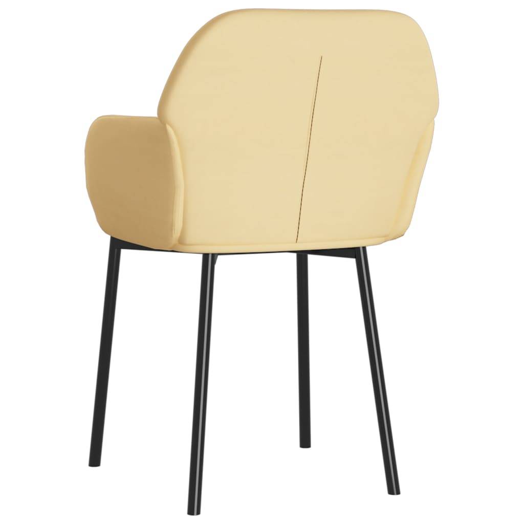 vidaXL Esszimmerstühle 2 Stk. Creme Samt