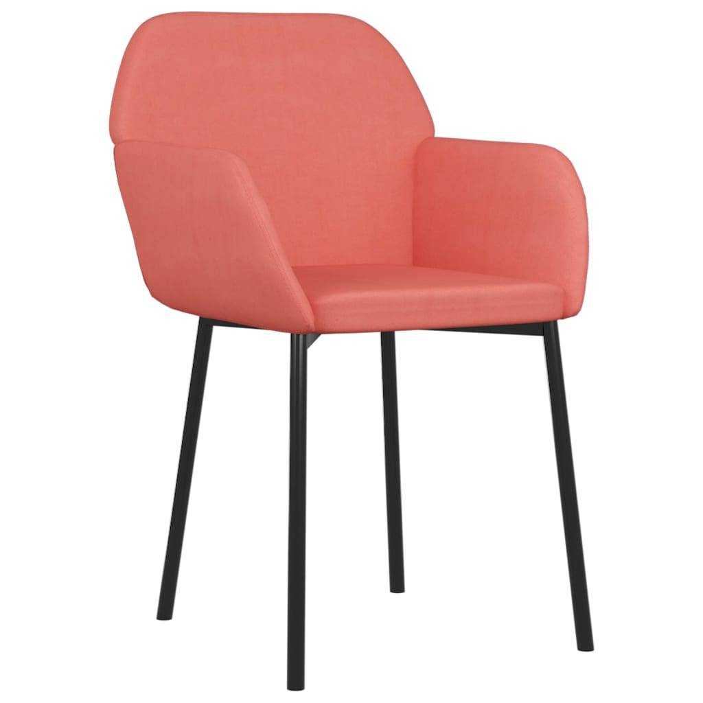 vidaXL Esszimmerstühle 2 Stk. Rosa Samt