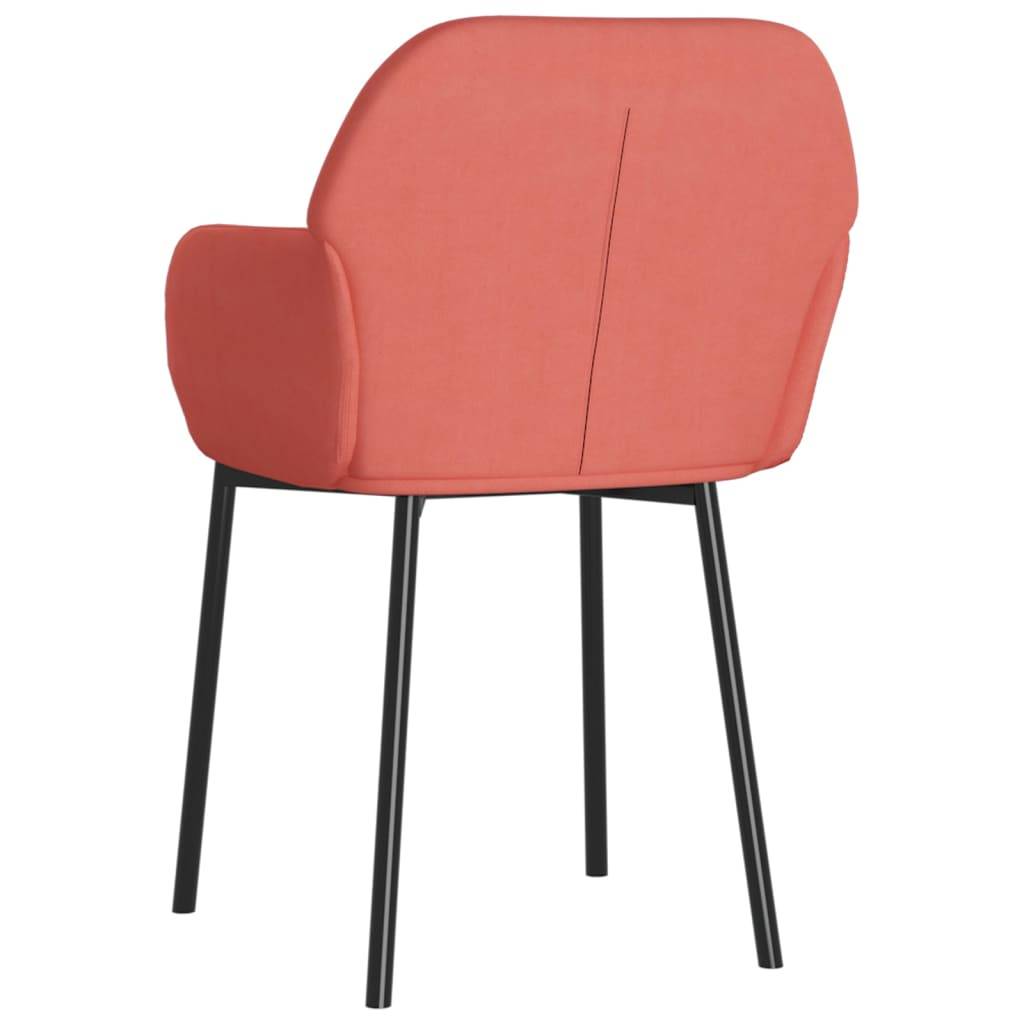 vidaXL Esszimmerstühle 2 Stk. Rosa Samt