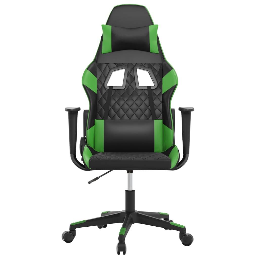 vidaXL Gaming-Stuhl Schwarz und Grün Kunstleder
