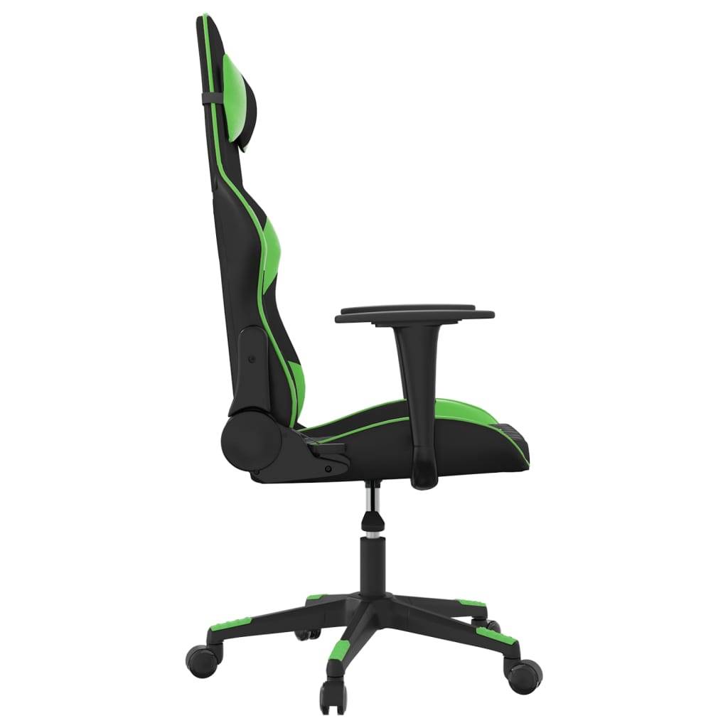 vidaXL Gaming-Stuhl Schwarz und Grün Kunstleder