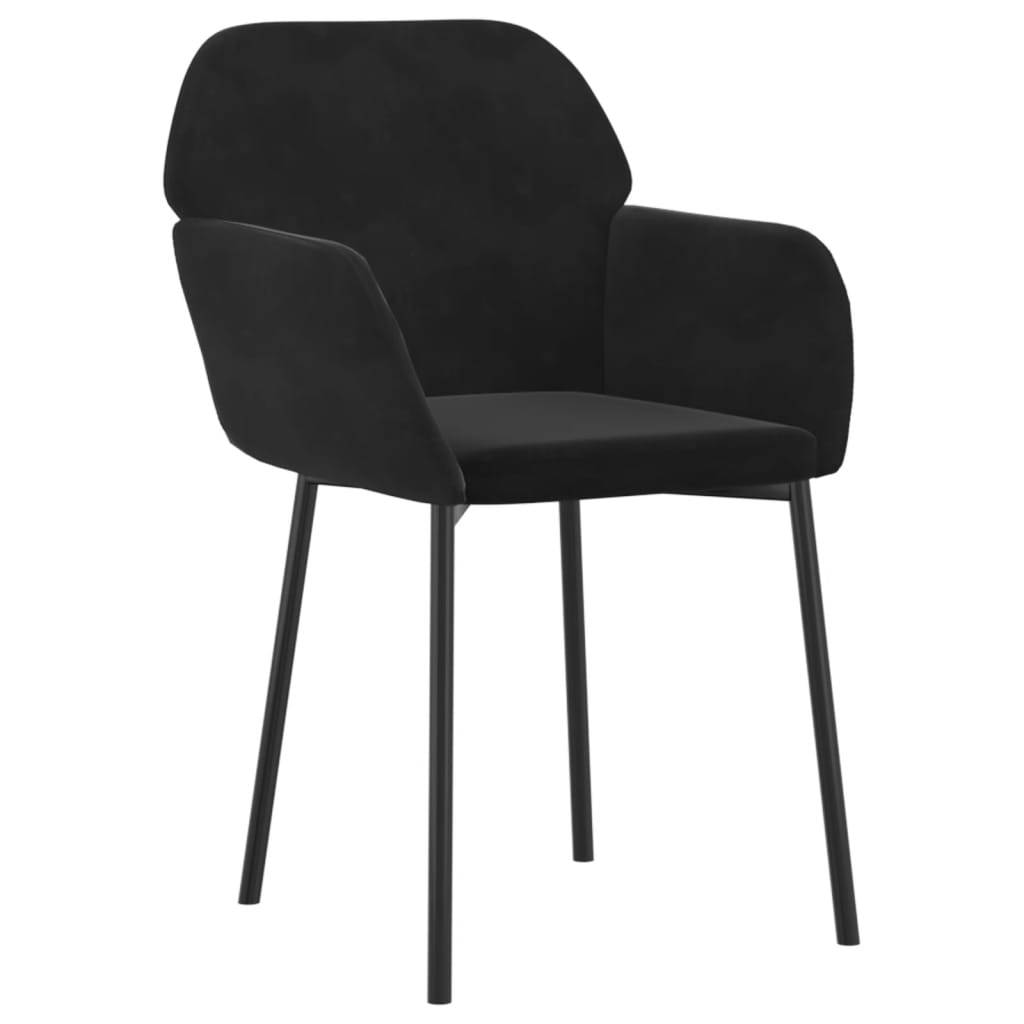 vidaXL Esszimmerstühle 2 Stk. Schwarz Samt