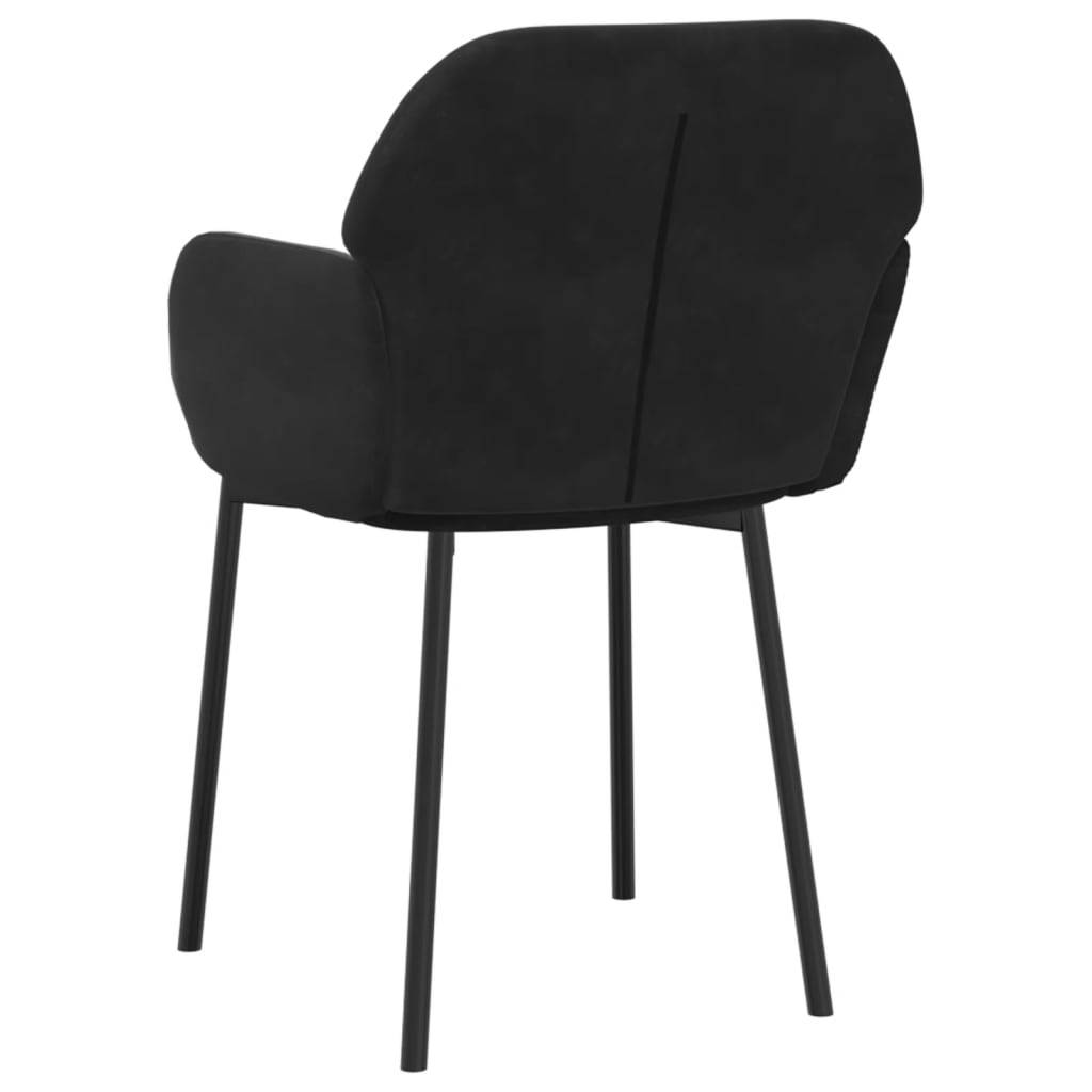 vidaXL Esszimmerstühle 2 Stk. Schwarz Samt
