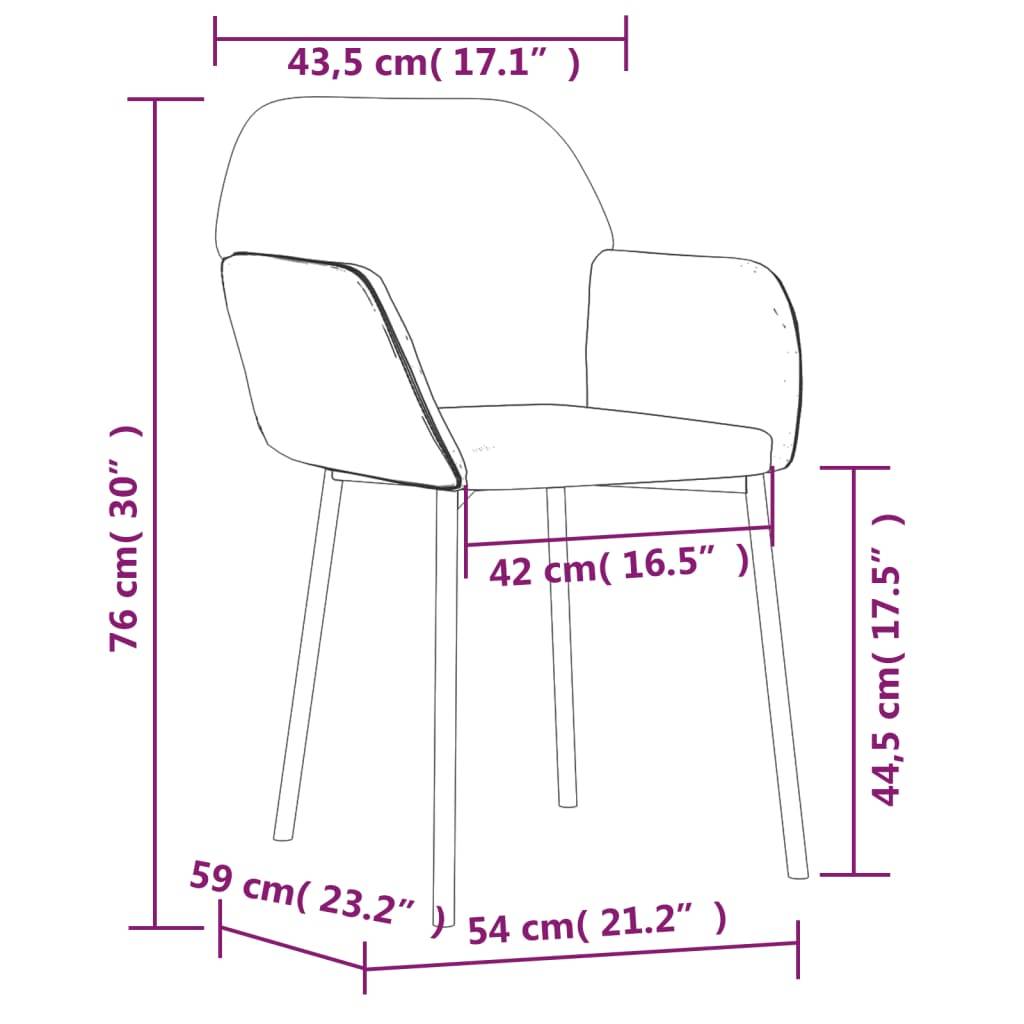 vidaXL Esszimmerstühle 2 Stk. Rosa Samt