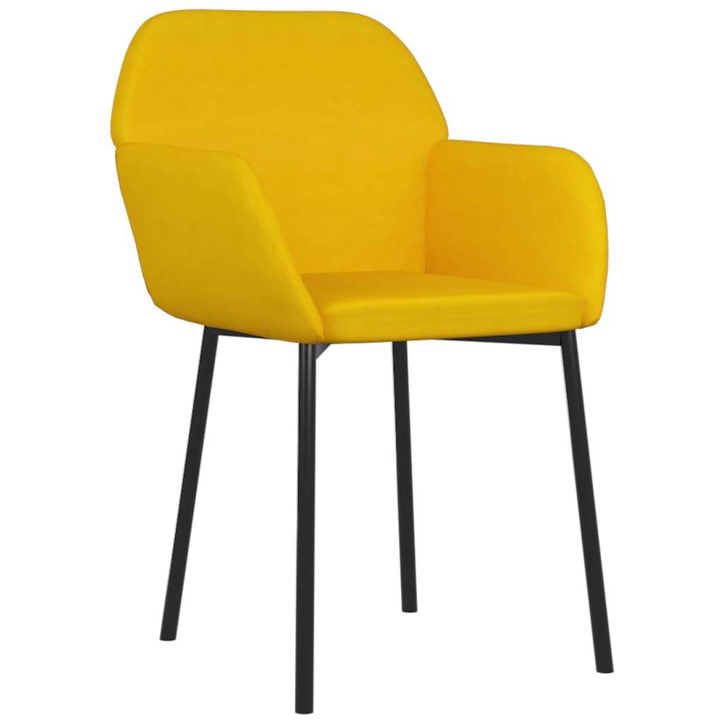 vidaXL Esszimmerstühle 2 Stk. Gelb Samt