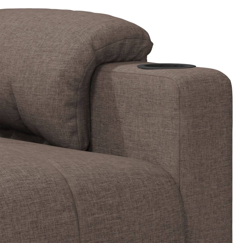 vidaXL Massagesessel Taupe Stoff