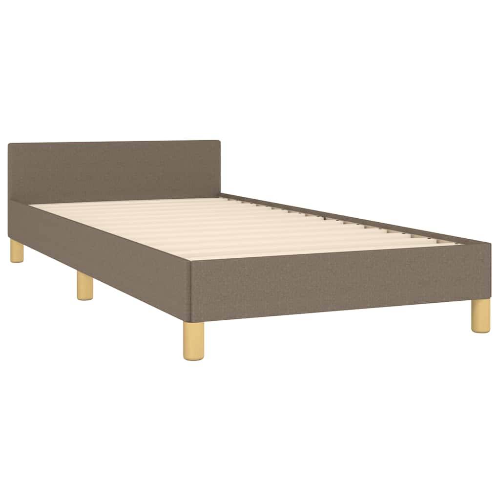vidaXL Bettgestell ohne Matratze Taupe 100x200 cm Stoff