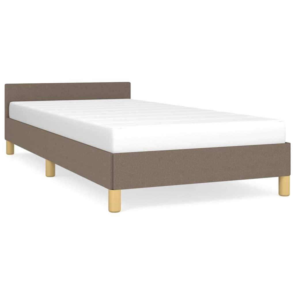 vidaXL Bettgestell ohne Matratze Taupe 100x200 cm Stoff