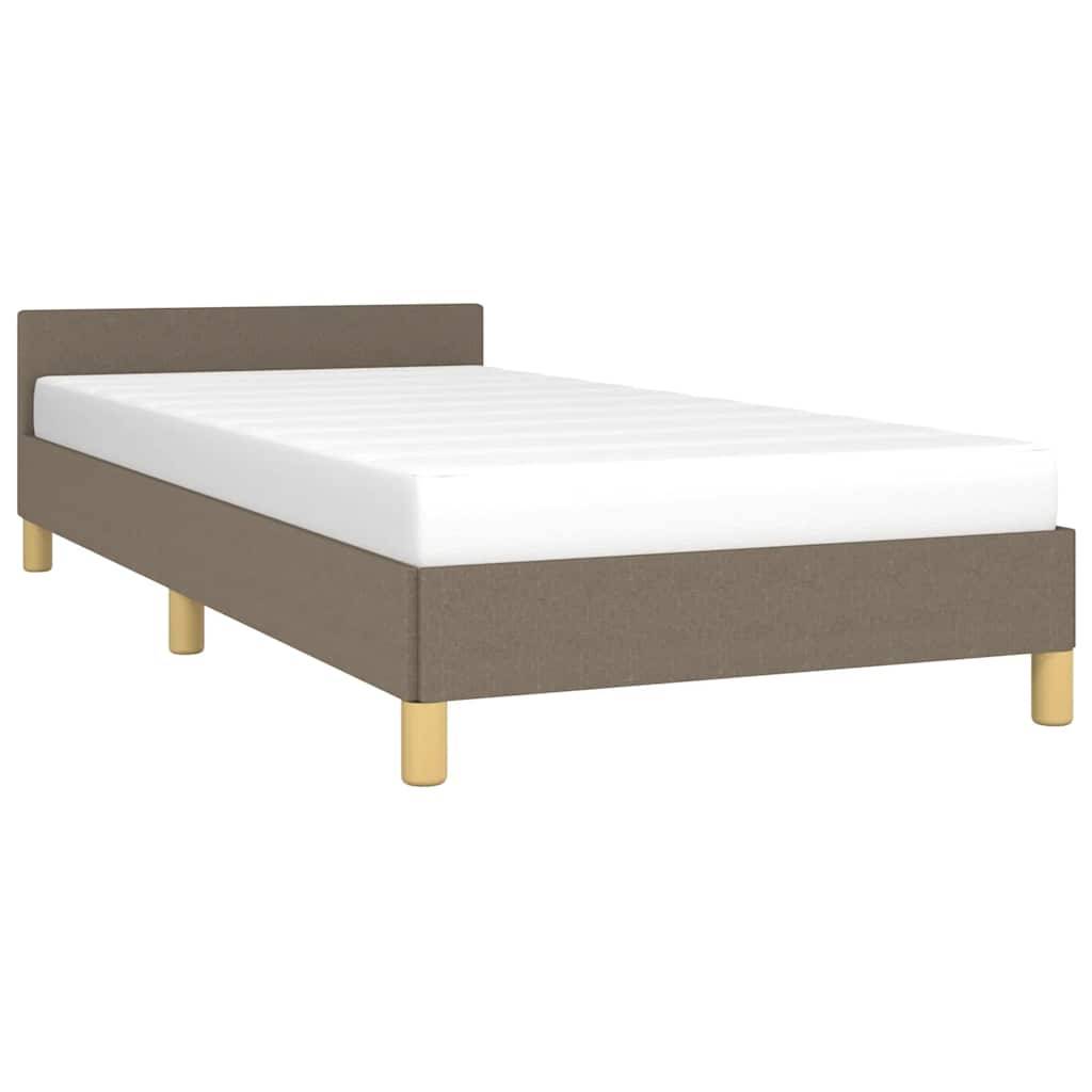 vidaXL Bettgestell ohne Matratze Taupe 100x200 cm Stoff