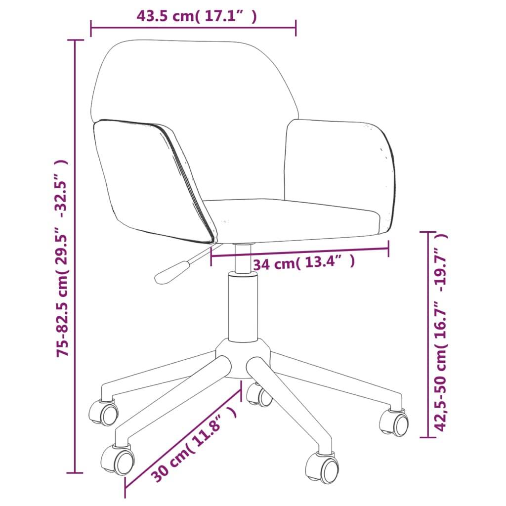 vidaXL Esszimmerstühle 2 Stk. Drehbar Creme Stoff