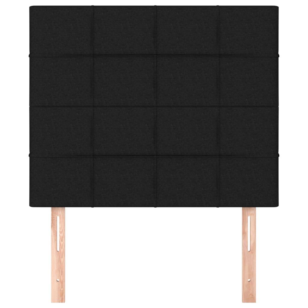 vidaXL Kopfteile 2 Stk. Schwarz 100x5x78/88 cm Stoff