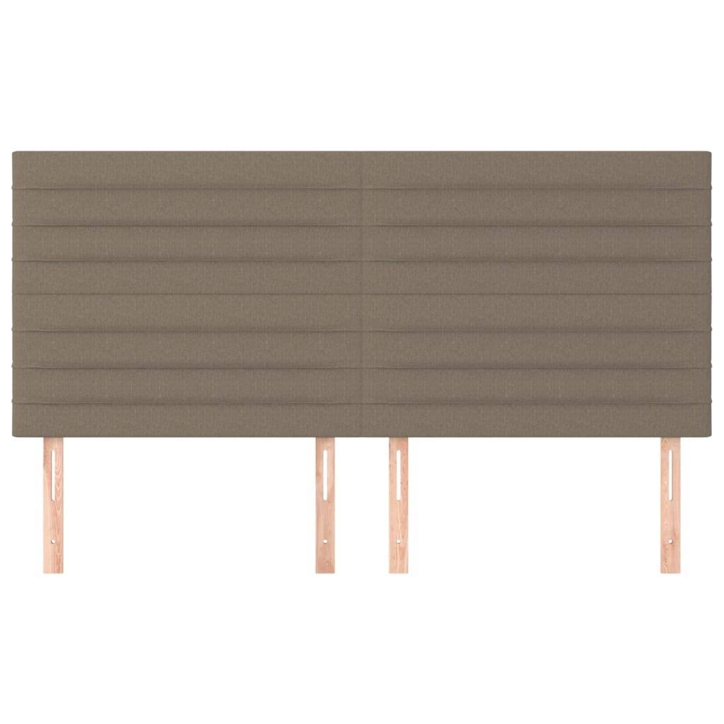vidaXL Kopfteile 4 Stk. Taupe 80x5x78/88 cm Stoff