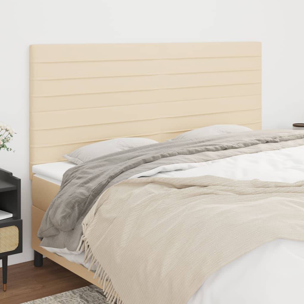vidaXL Kopfteile 4 Stk. Creme 100x5x78/88 cm Stoff