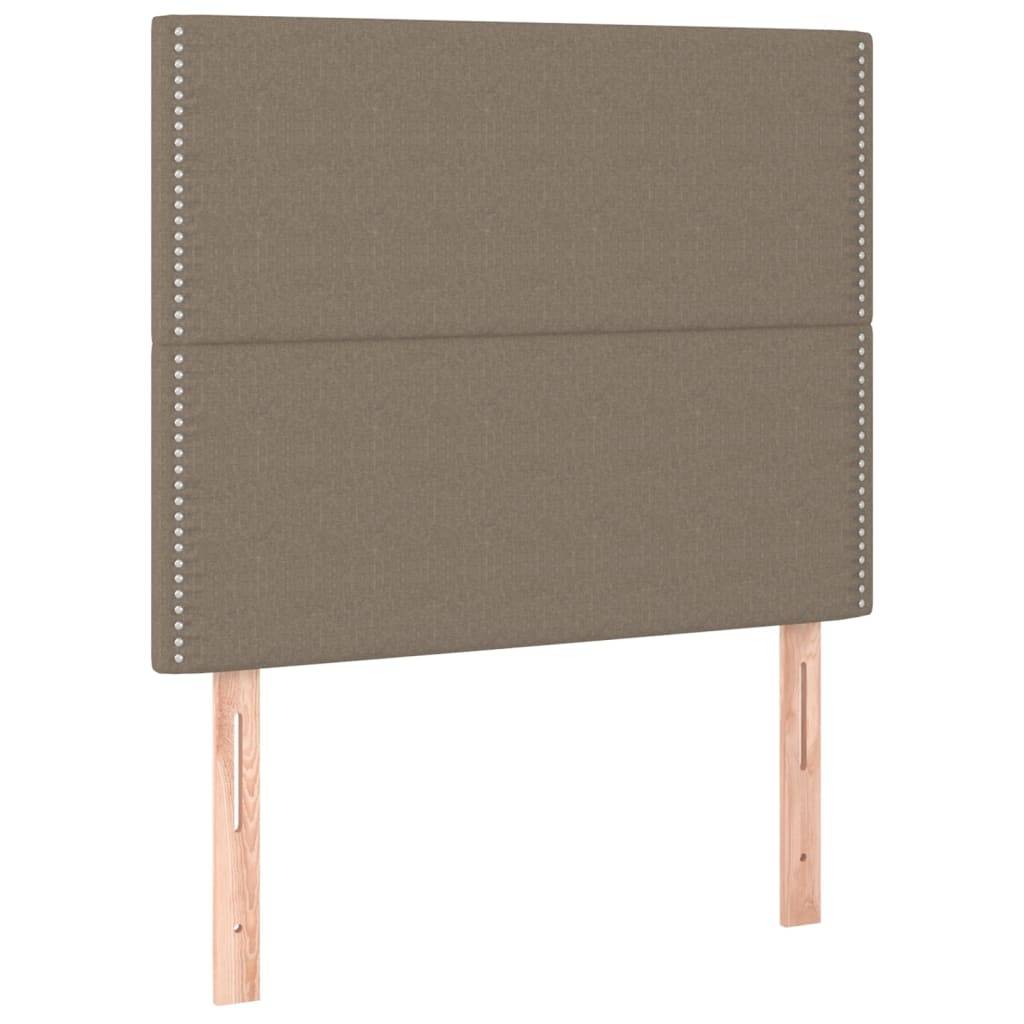 vidaXL Kopfteile 2 Stk. Taupe 90x5x78/88 cm Stoff