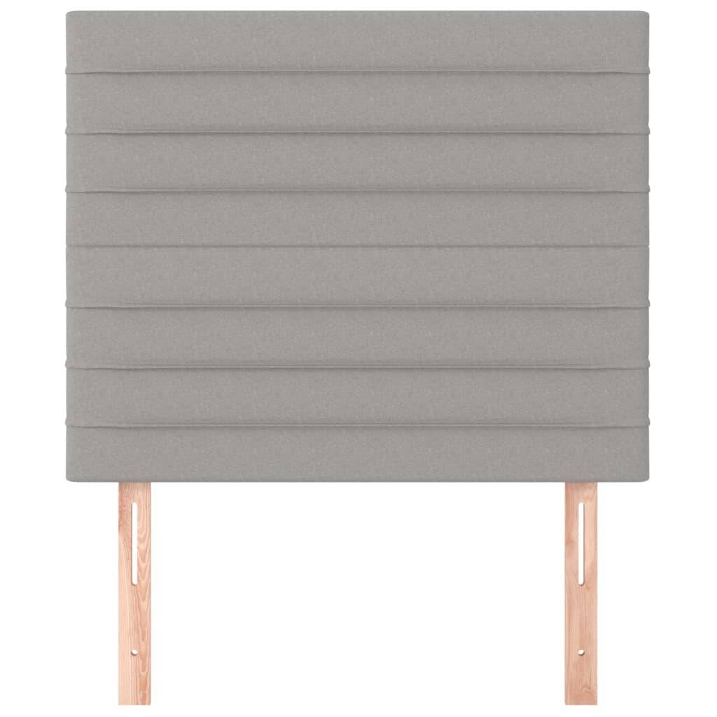 vidaXL Kopfteile 2 Stk. Hellgrau 90x5x78/88 cm Stoff