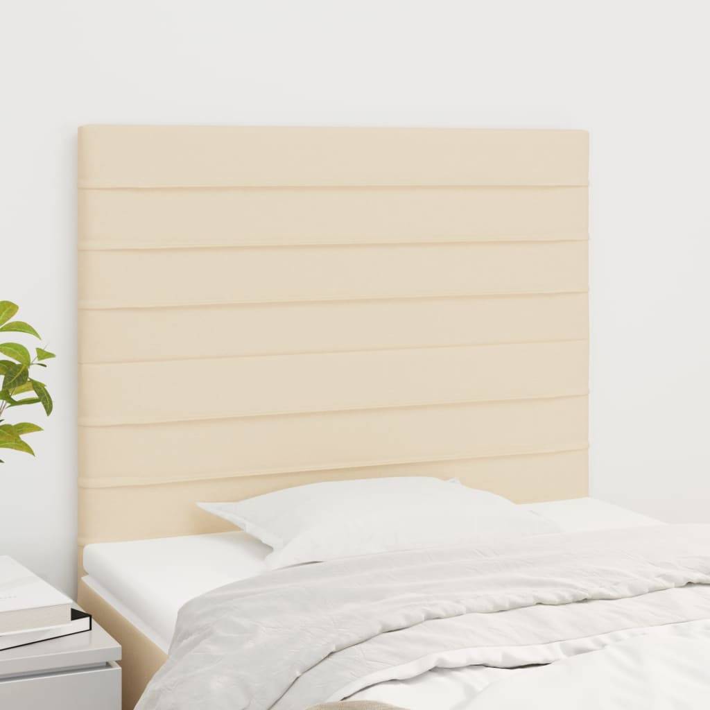 vidaXL Kopfteile 2 Stk. Creme 80x5x78/88 cm Stoff