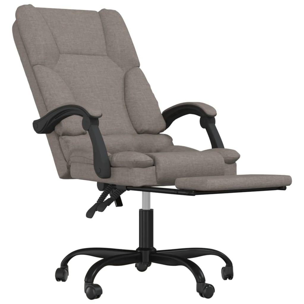 vidaXL Bürostuhl mit Massagefunktion Taupe Stoff
