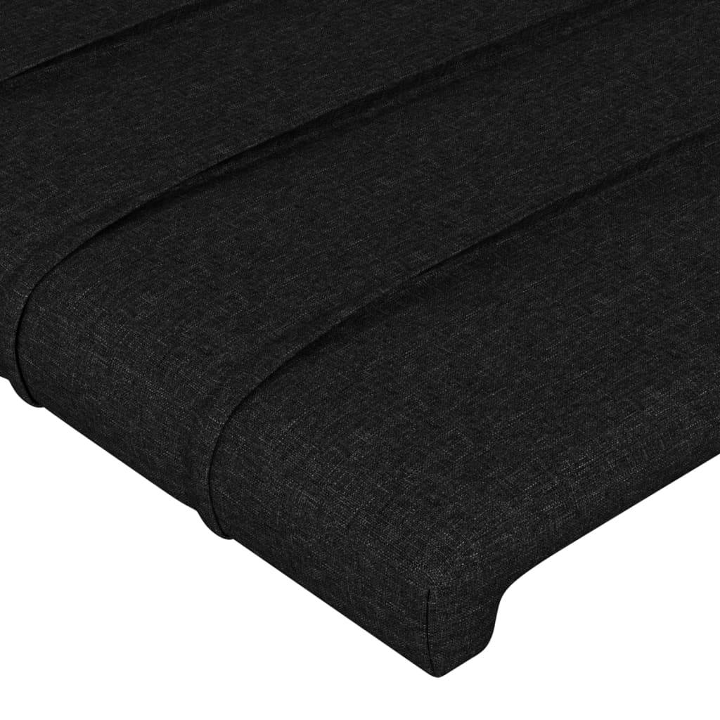 vidaXL Kopfteil Schwarz 100x5x78/88 cm Stoff