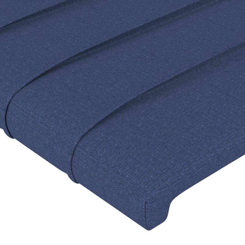 vidaXL Kopfteile 2 Stk. Blau 100x5x78/88 cm Stoff