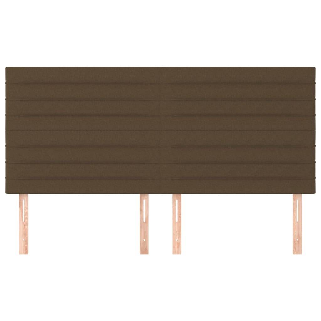 vidaXL Kopfteile 4 Stk. Dunkelbraun 80x5x78/88 cm Stoff