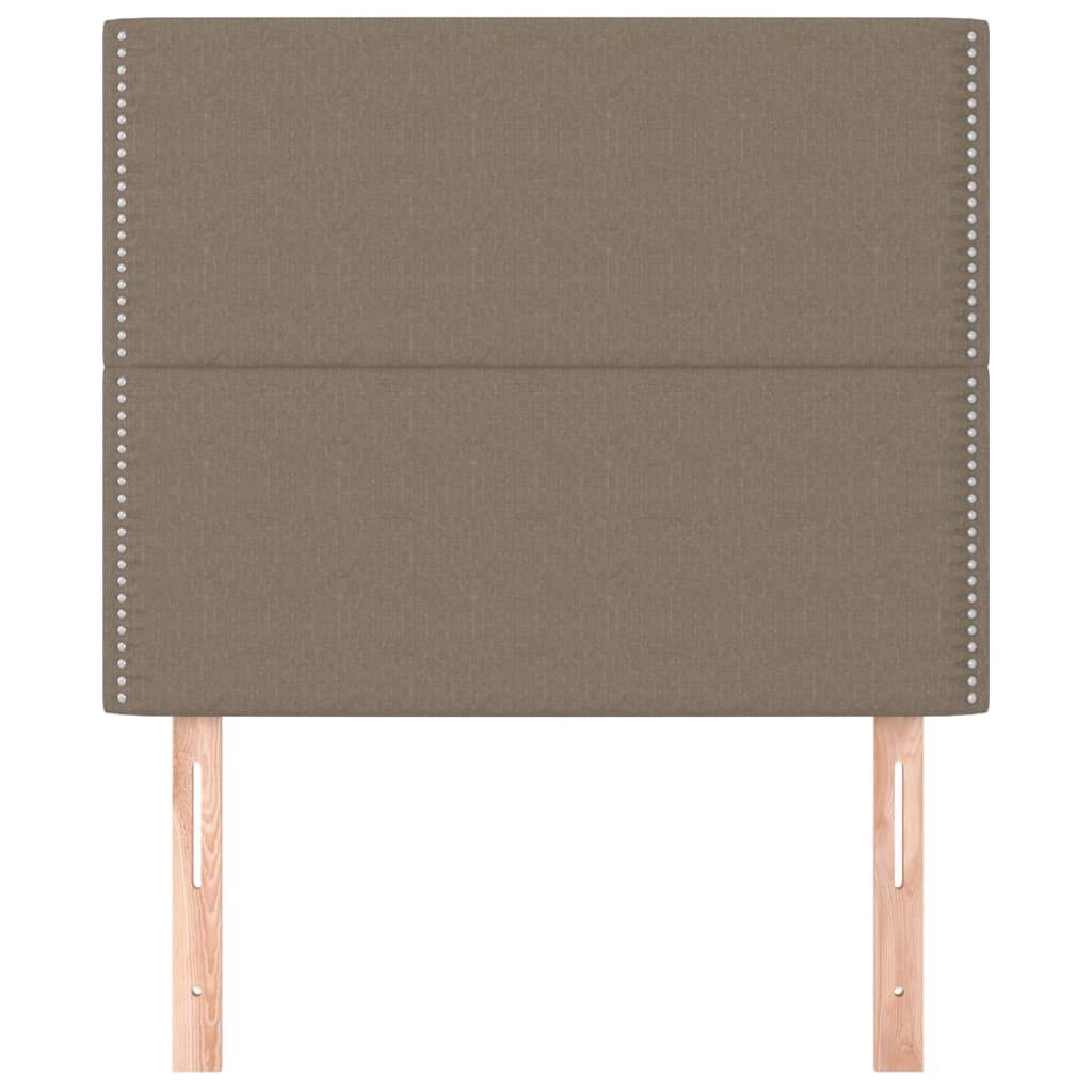 vidaXL Kopfteile 2 Stk. Taupe 90x5x78/88 cm Stoff