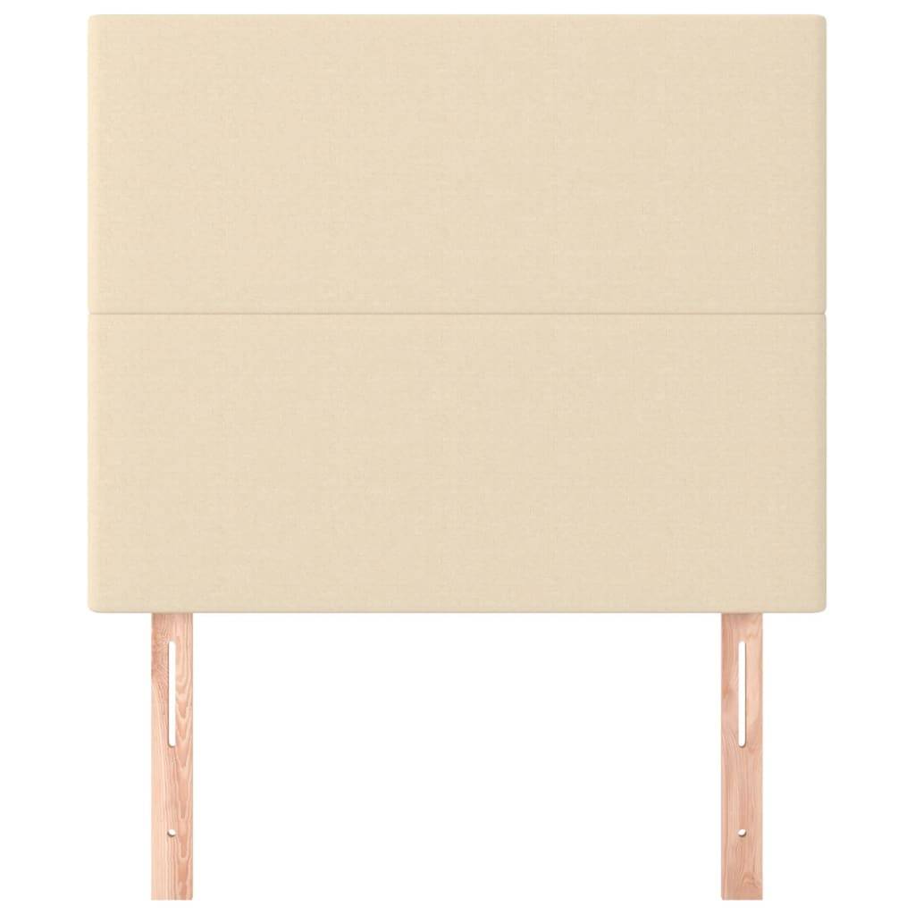 vidaXL Kopfteile 2 Stk. Creme 90x5x78/88 cm Stoff