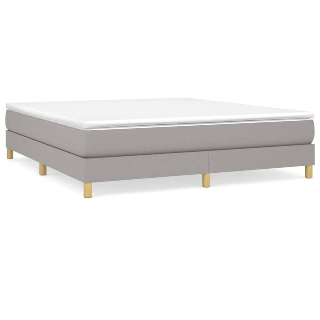 vidaXL Bettgestell ohne Matratze Hellgrau 180x200 cm Stoff