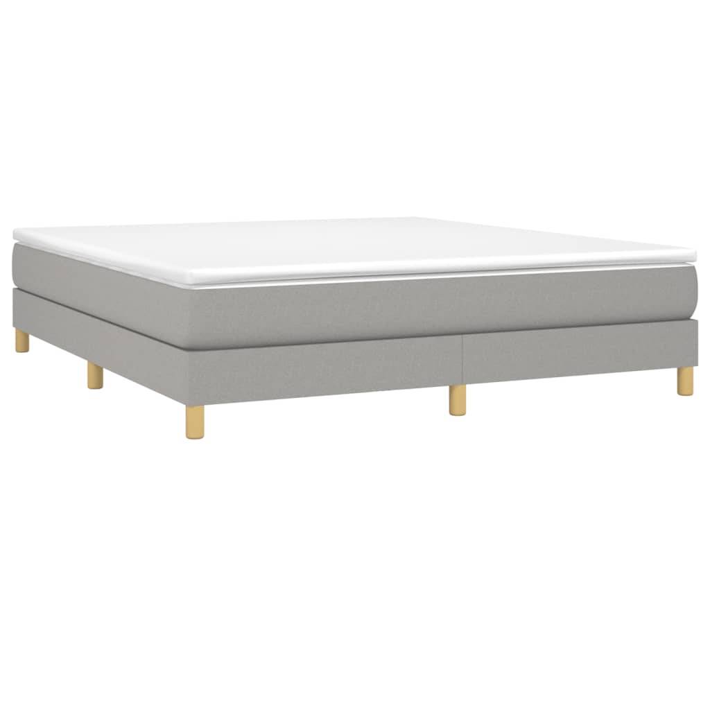 vidaXL Bettgestell ohne Matratze Hellgrau 180x200 cm Stoff