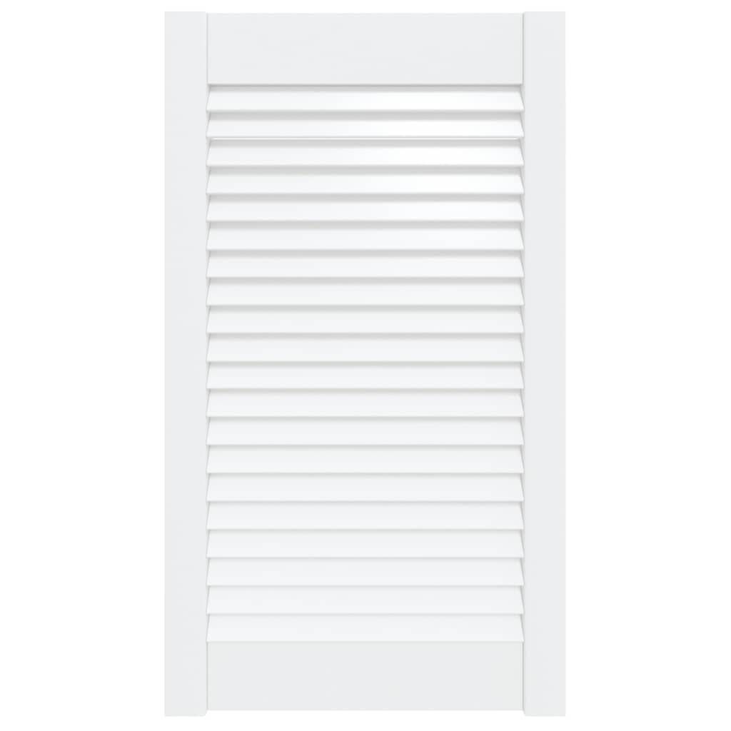 vidaXL Schranktür Lamellen-Design Weiß 69x39,4 cm Massivholz Kiefer