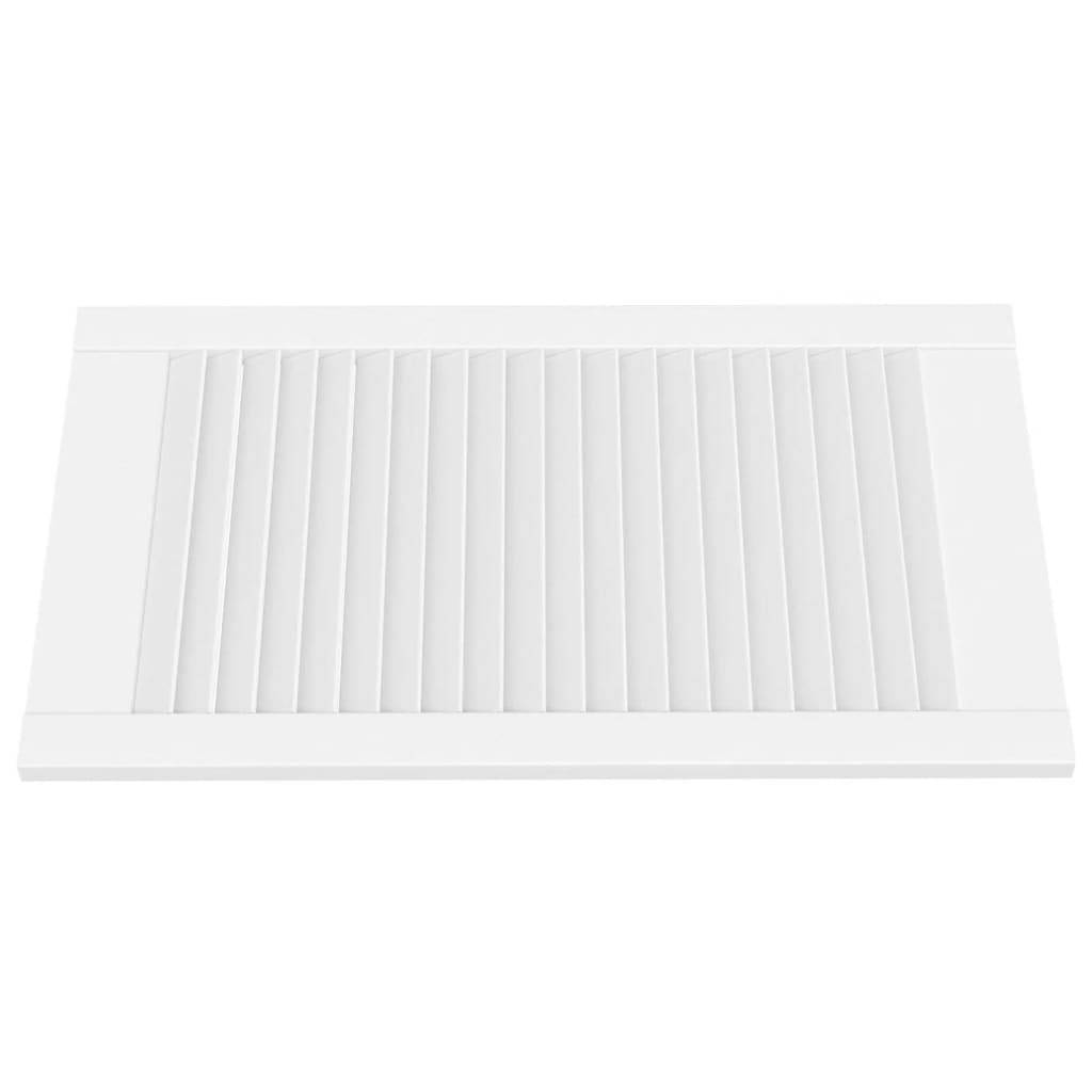 vidaXL Schranktüren Lamellen-Design 4 Stk. Weiß 69x39,4 cm Massivholz