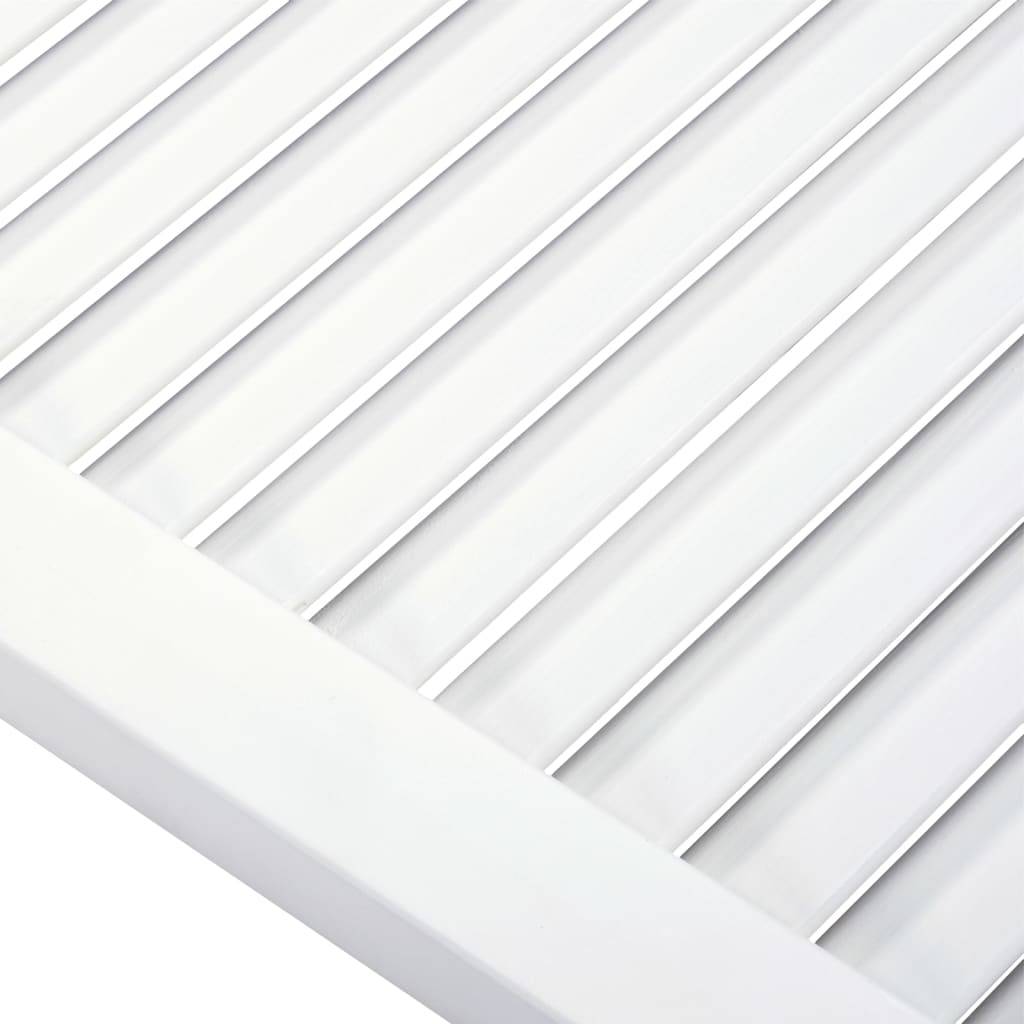vidaXL Schranktüren Lamellen-Design 2 Stk Weiß 99,3x59,4 cm Massivholz