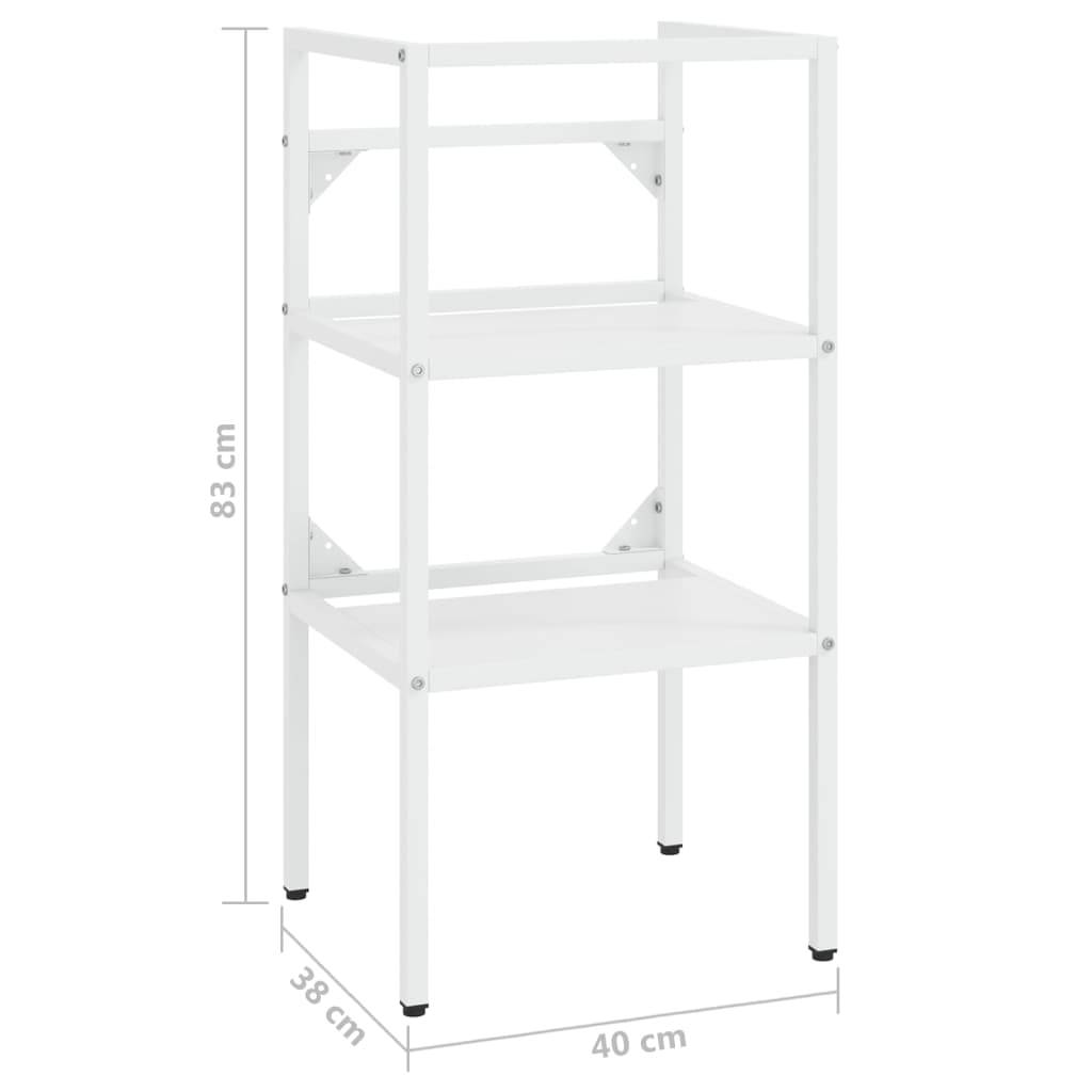 vidaXL Badezimmer Waschtischgestell Weiß 40x38x83 cm Eisen