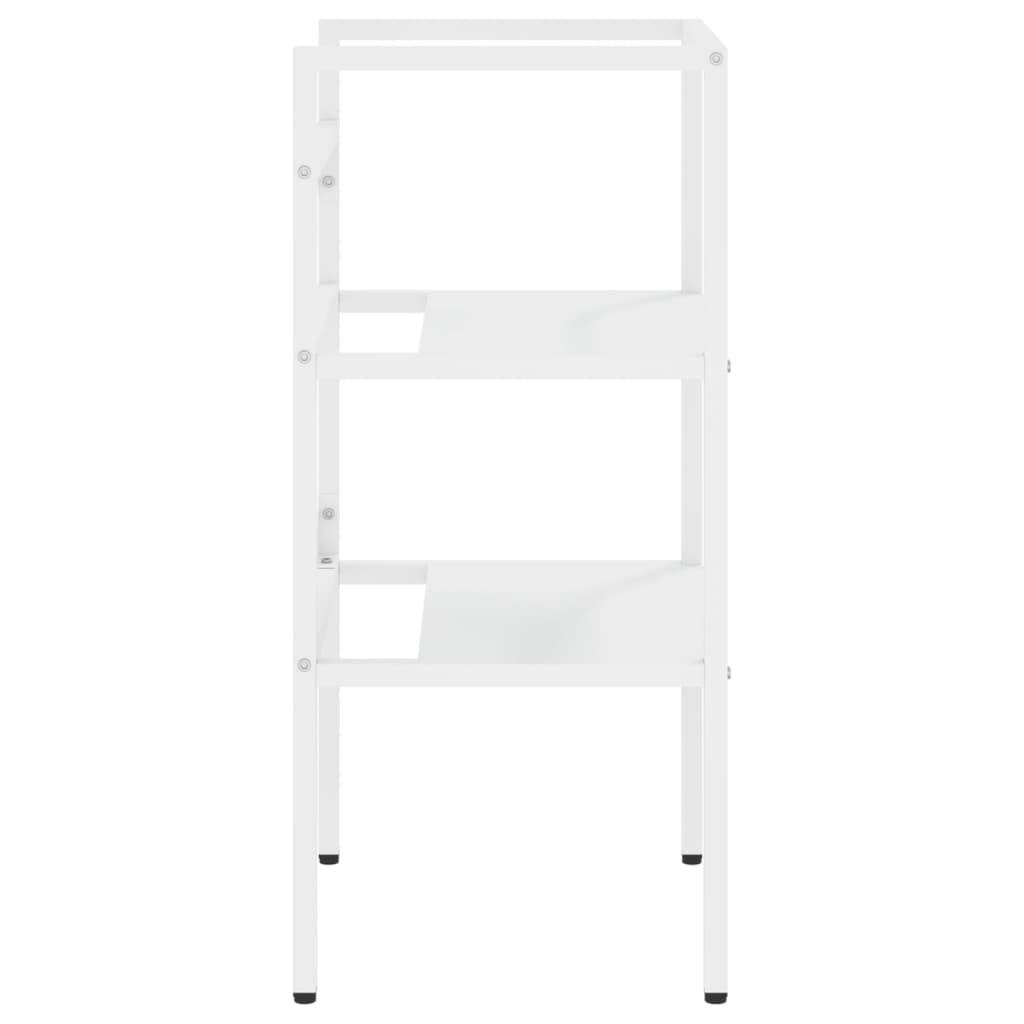 vidaXL Badezimmer Waschtischgestell Weiß 40x38x83 cm Eisen